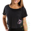 Black Crop Top - Drop It Like A Squat ® - Womens workout shirt - gym shirt - Flowy Fitness shirt