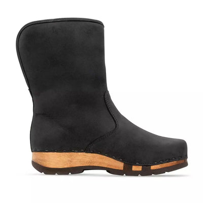 Ulli-clog-boots-stiefel-damen-mit-biegsamer-nachhaltiger-holzsohle-farbe: nero (schwarz)-holzclogs-woody-schuhe-woody shoes-handgemachte-holzschuhe-aus-österreich-kärnten