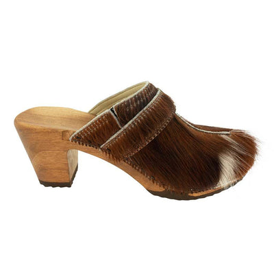 claudia, farbe: fell natur_clogs pantolette damen mit absatz auf biegsamer nachhaltiger weidenholzsohle, holzclogs woody, woody schuhe, woody shoes, handgemachte holzschuhe aus österreich, innenseite