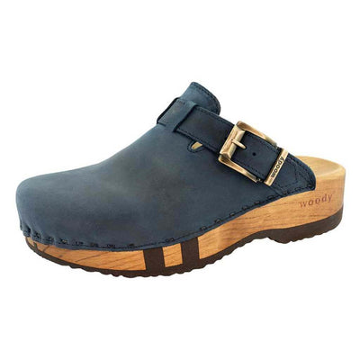 leon, clogs herren mit biegsamer nachhaltiger holzsohle, farbe: avion-braun, holzclogs woody, woody schuhe, woody shoes, handgemachte holzschuhe aus österreich, kärnten