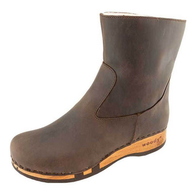 NENA-clog-boots-stiefel-damen-mit-biegsamer-nachhaltiger-holzsohle-farbe: caffe-braun-holzclogs-woody-schuhe-woody shoes-handgemachte-holzschuhe-aus-österreich-kärnten