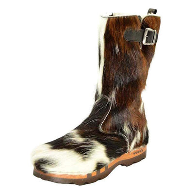 Sandro fell, clog fellstiefel herren mit biegsamer nachhaltiger holzsohle, farbe: fell natur, holzclogs woody, woody schuhe, woody shoes, handgemachte holzschuhe aus österreich, kärnten