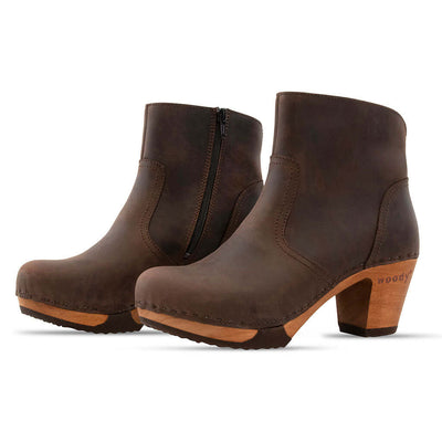 clogs damen tanja woody holzschuhe. tanya ankle boots gefüttert, damenstiefel, stiefel, damenclogs mit flexibler, biegsamer holzsohle. holzclogs, clogs damen knöchel stiefel, damen clogs mit fussbett. ankleboots holz schuhe, holzclog, holzschuhe kaufen.