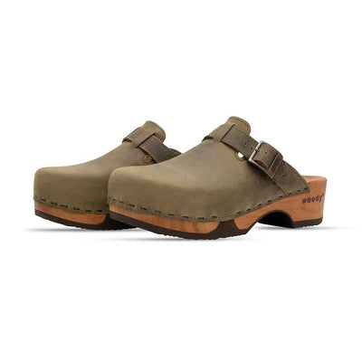 manu, clogs damen mit biegsamer nachhaltiger holzsohle, der bestseller, farbe: kiwi-gruen, holzclogs woody, woody schuhe, woody shoes, handgemachte holzschuhe aus österreich, kärnten