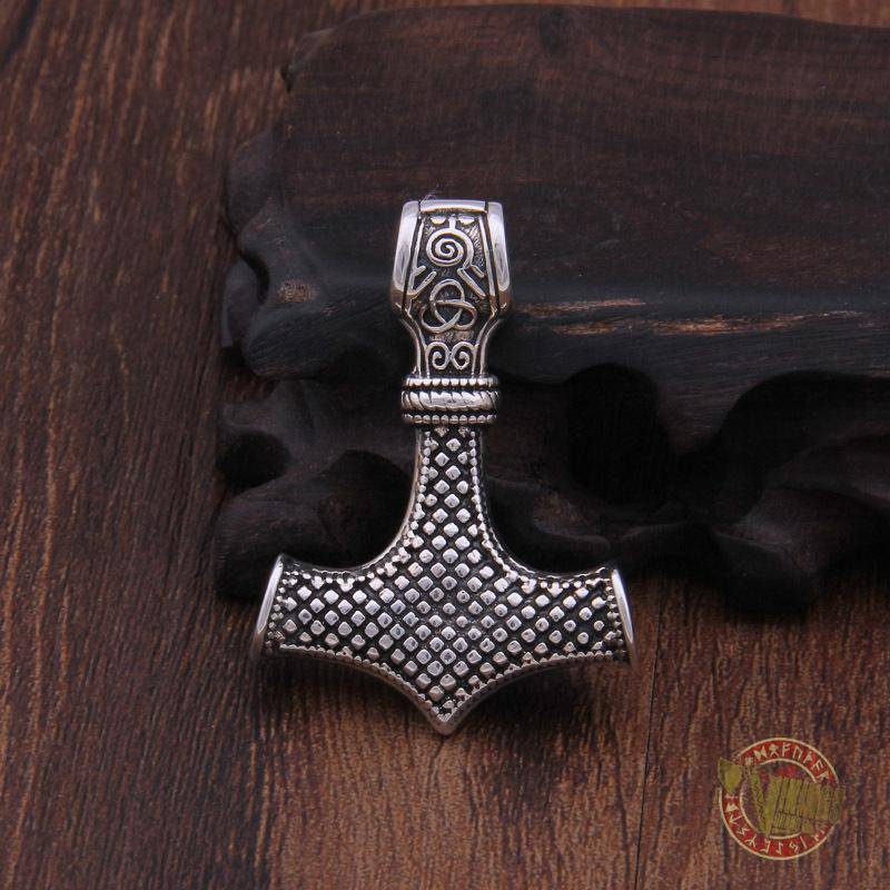 Huge Thor's Hammer Mjölnir Pendant, 925 Sterling Silver, 55% OFF