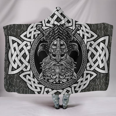 Odin with Ravens Hooded Blanket - VikingsBrand