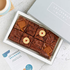 8 Chocolate brownies in a letterbox friendly gift box