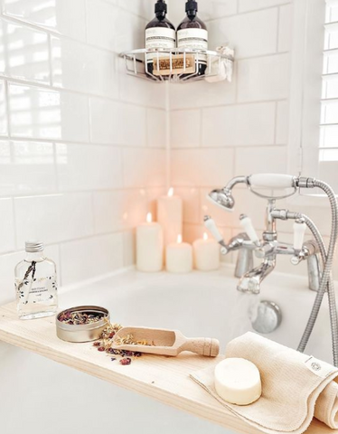 Customer photo of spa set in bright bathroom