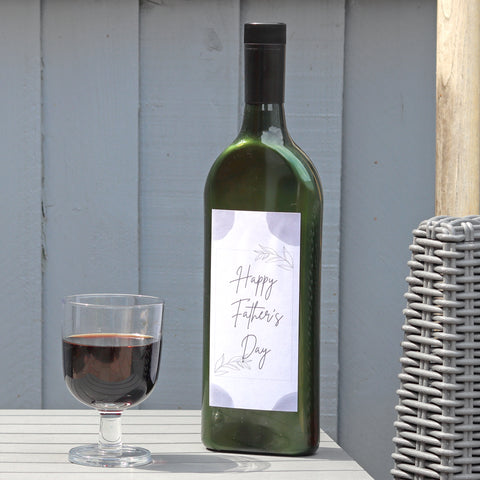 Letterbox friendly wine with a fathers day label design