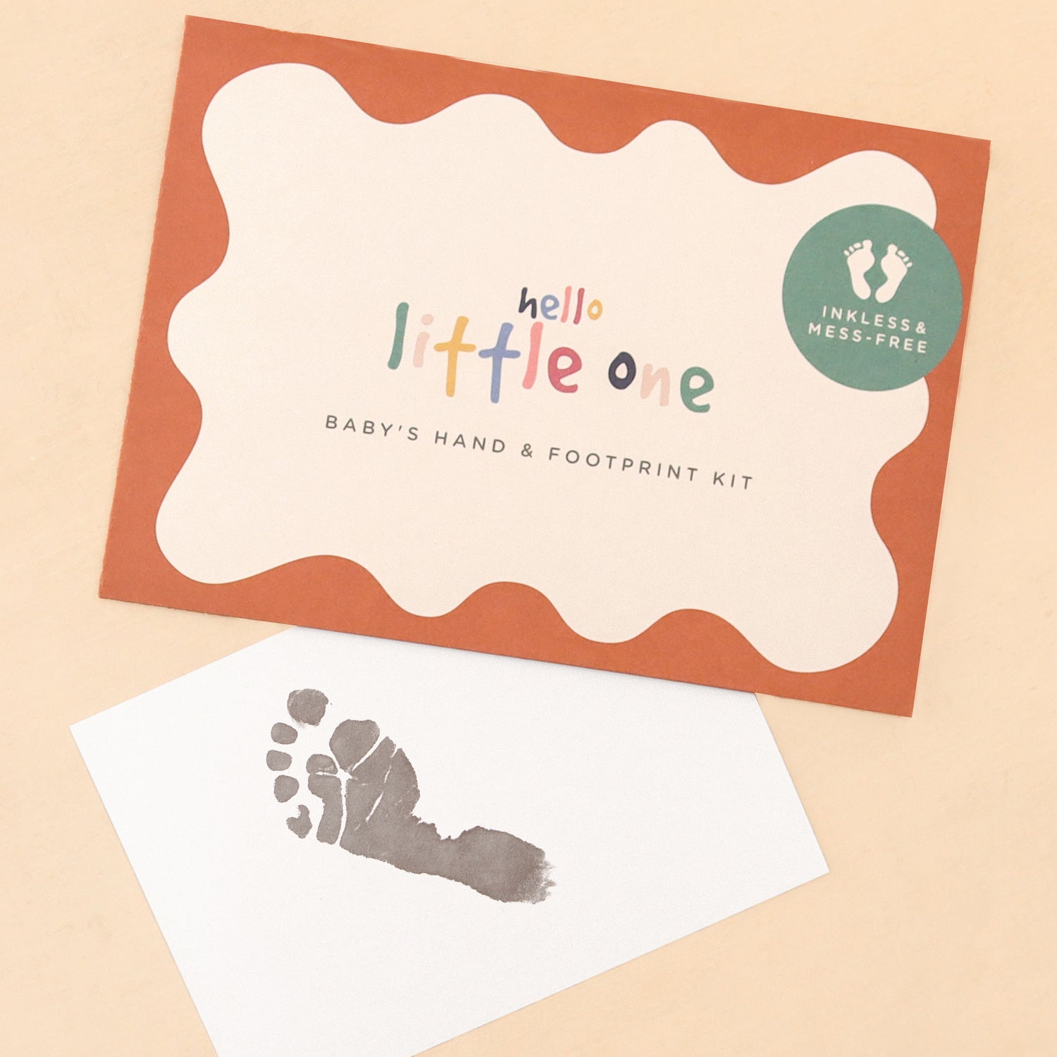 Inkless Footprint Kit for Babys, Black, 0-3 Months, Prints on Any