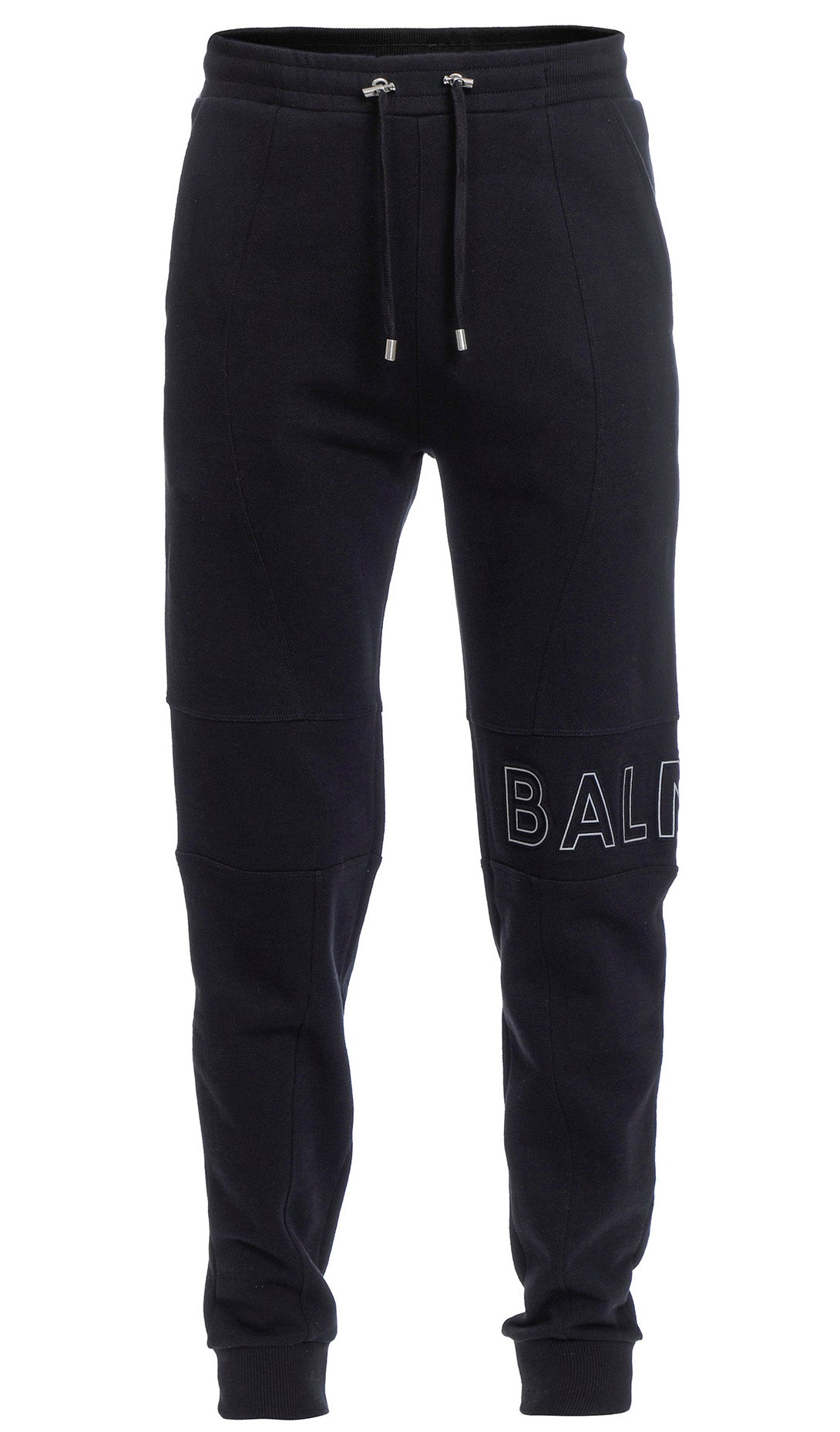 BALMAIN Ribbed Printed Sweatpants Navy - Clothing from Circle