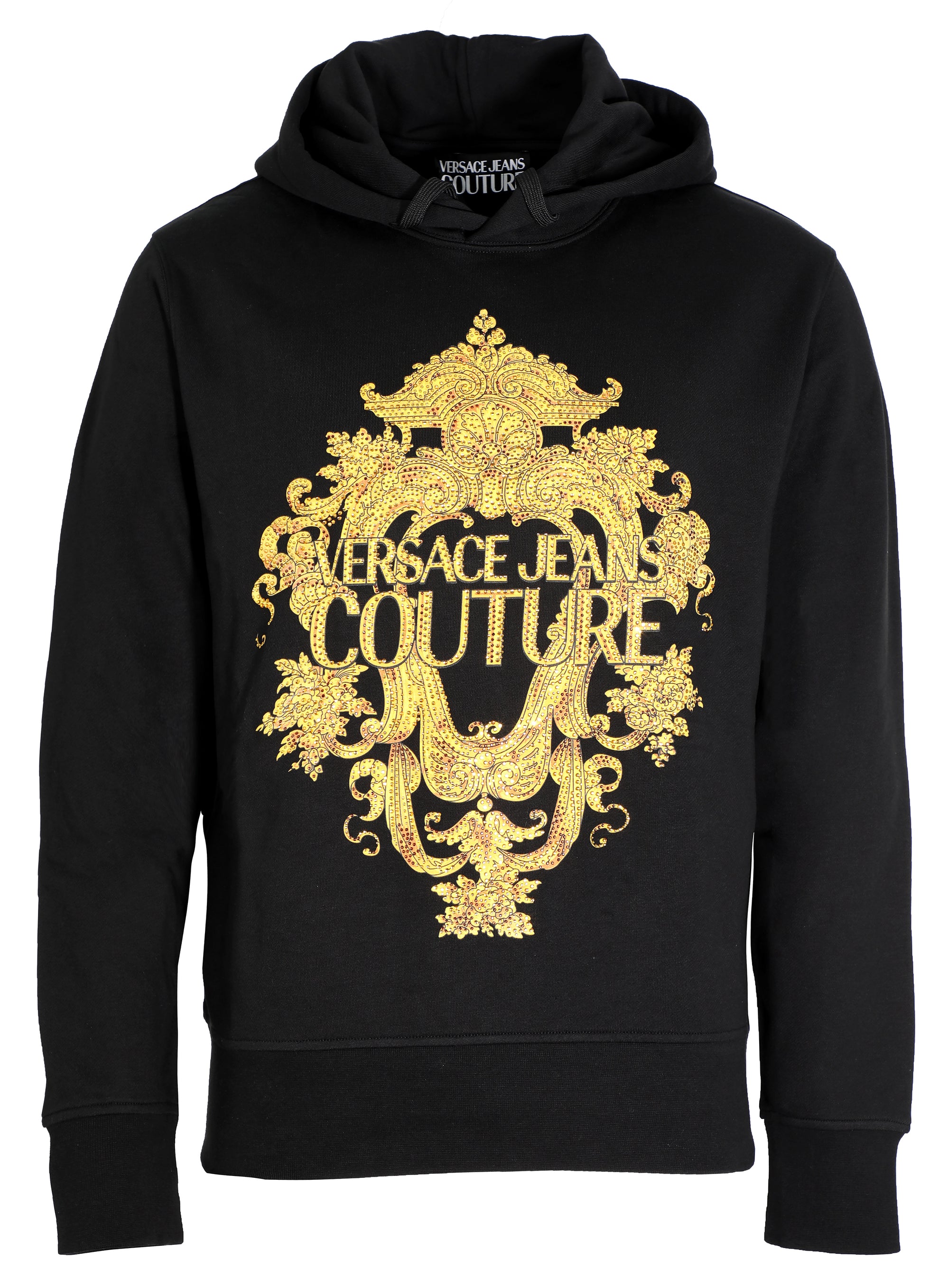 Versace Jeans Couture Men Royal Blue Gold Medusa Baroque Cotton Sweatshirt  S M L