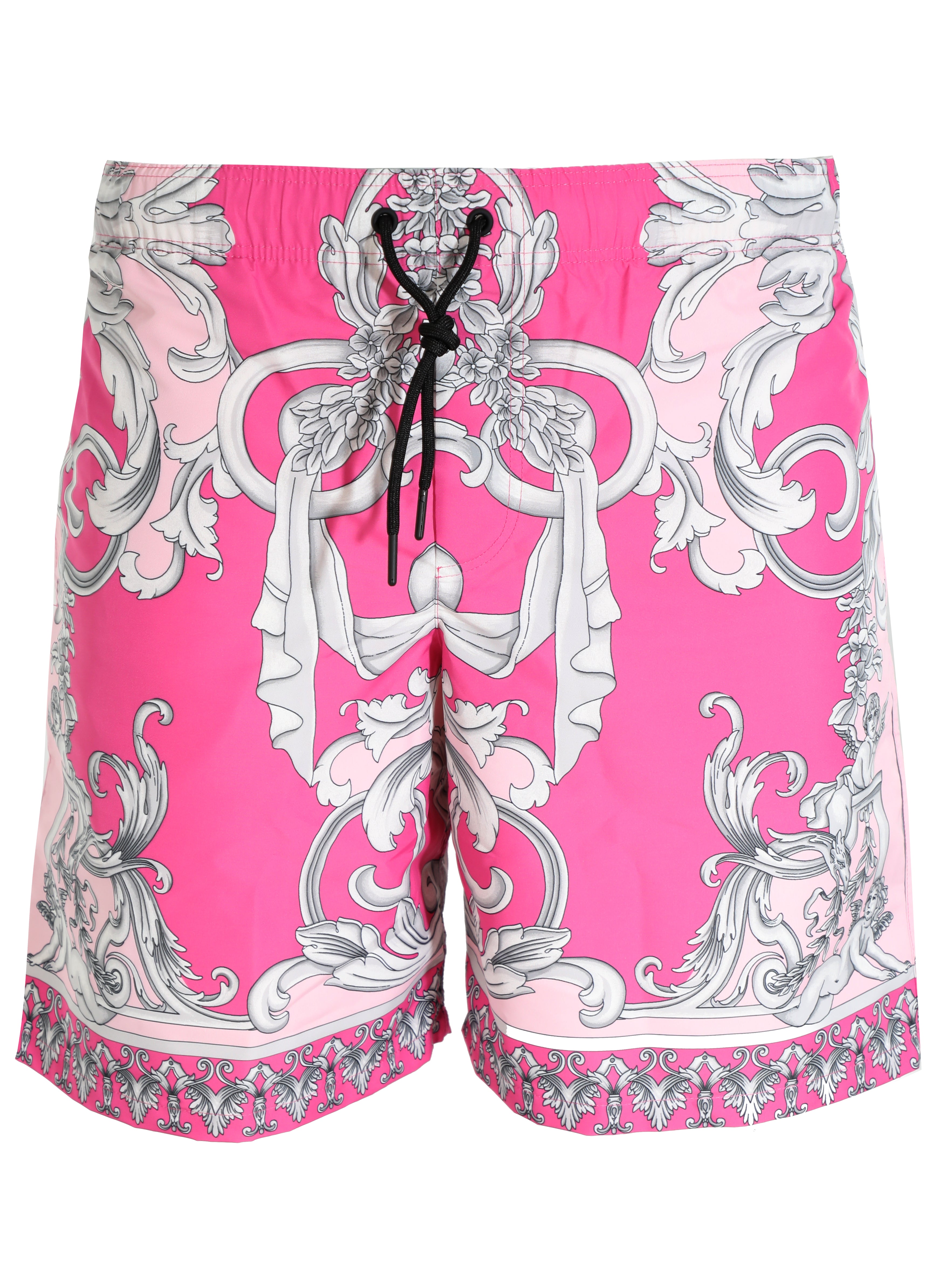 pink versace swim trunks