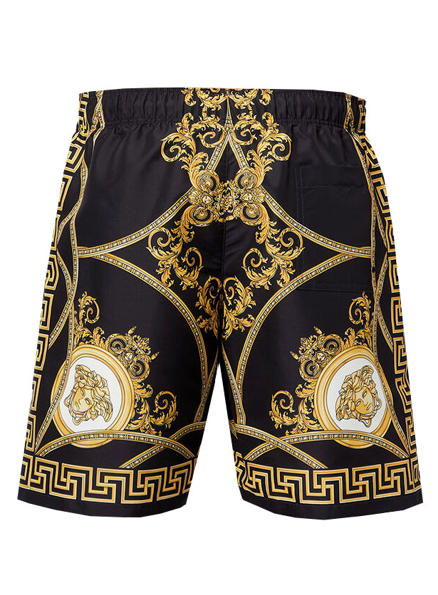 zoete smaak Republikeinse partij Scheermes Versace swim shorts-black/gold - PureAtlanta.com