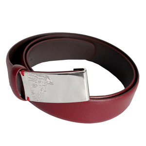 burgundy versace belt