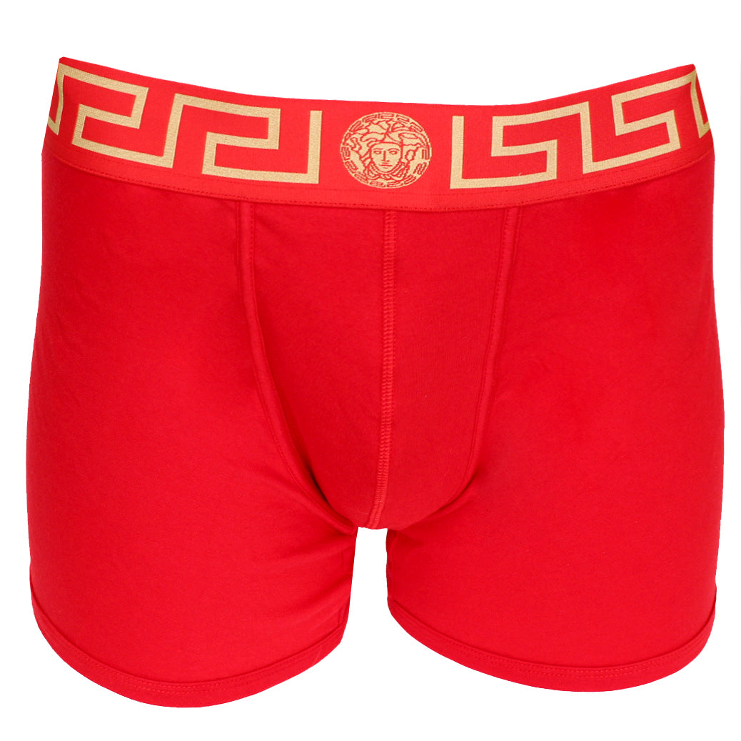 Versace Underwear Long Trunk W/Greca Border |Red and Gold – PureAtlanta.com