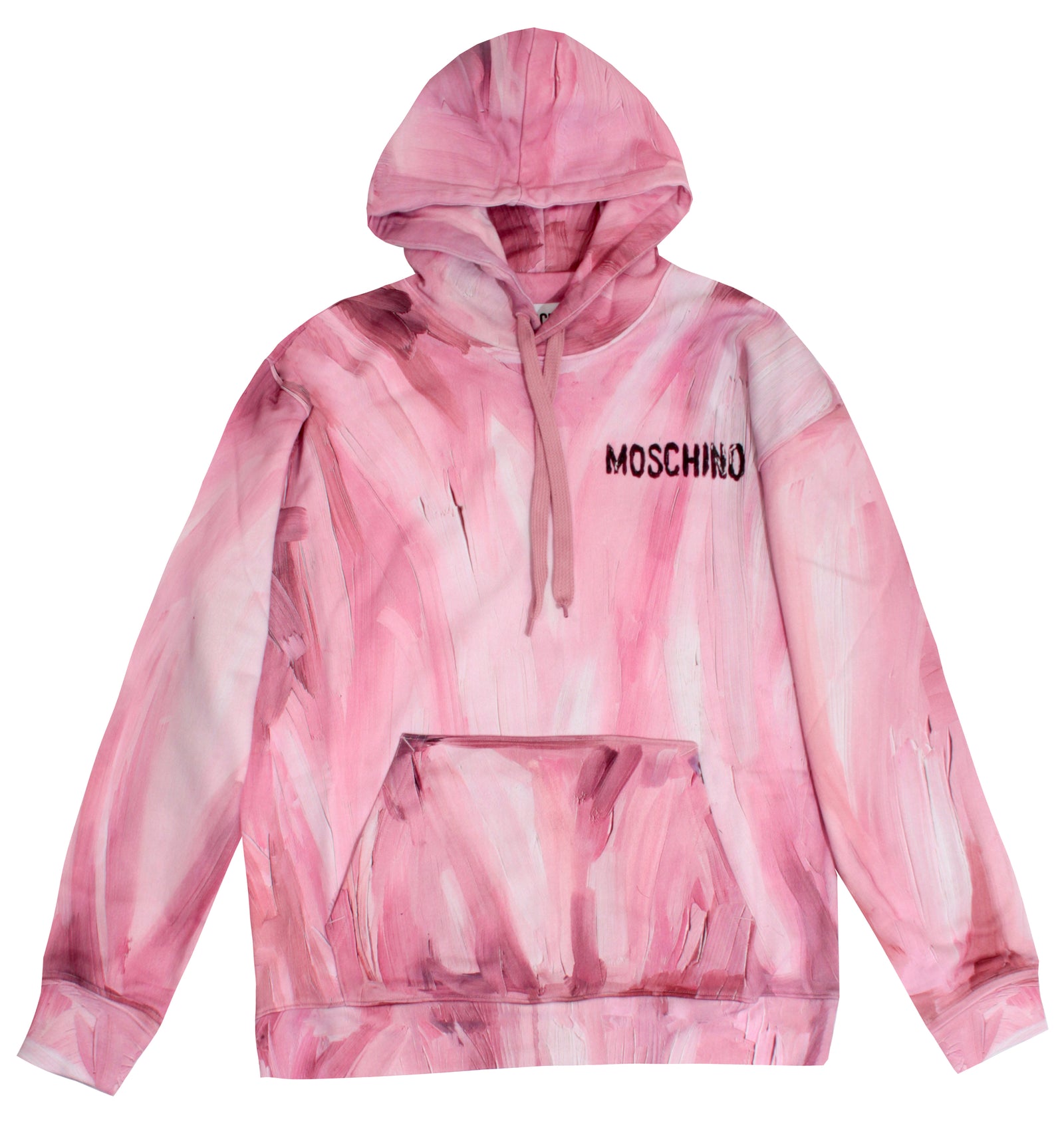 Moschino Pullover Hooded Sweater - Black & Pink