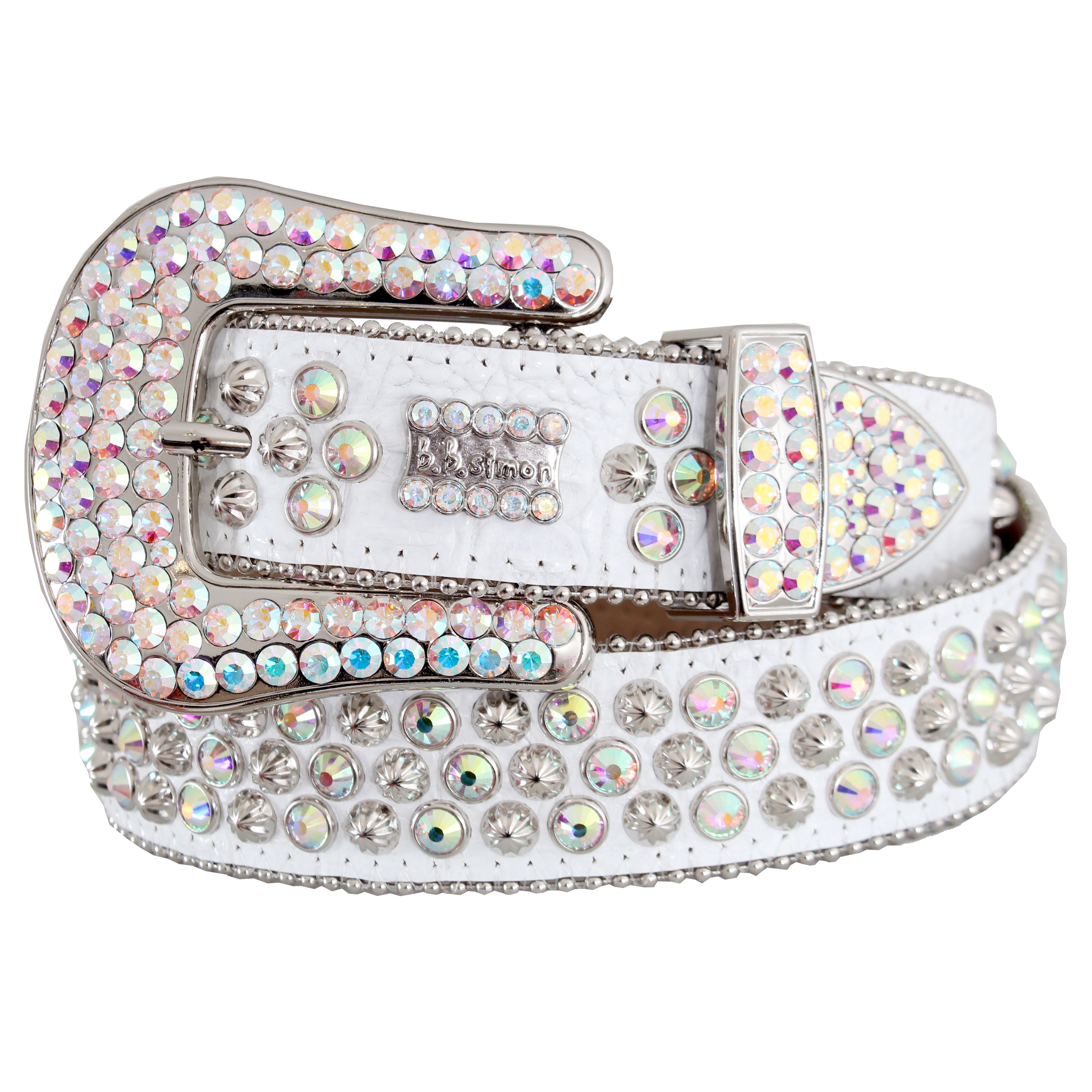 B.B. Simon Kish White Sky Aurora Belt - Zunzle