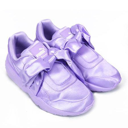 purple fenty bow sneakers