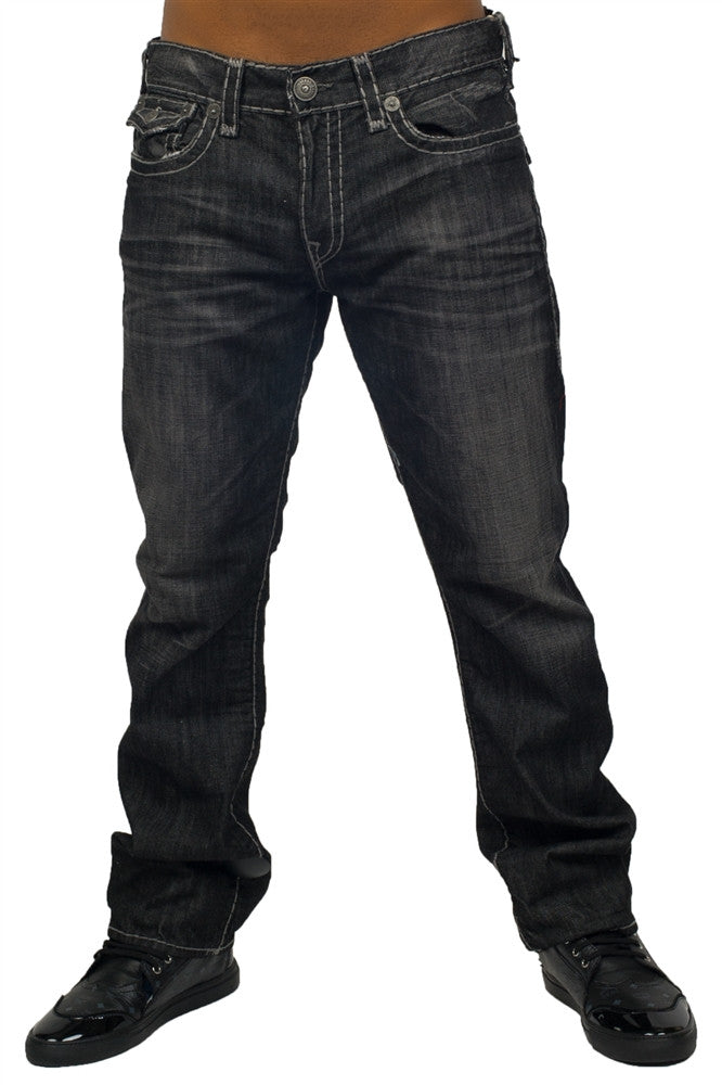 black and grey true religion jeans