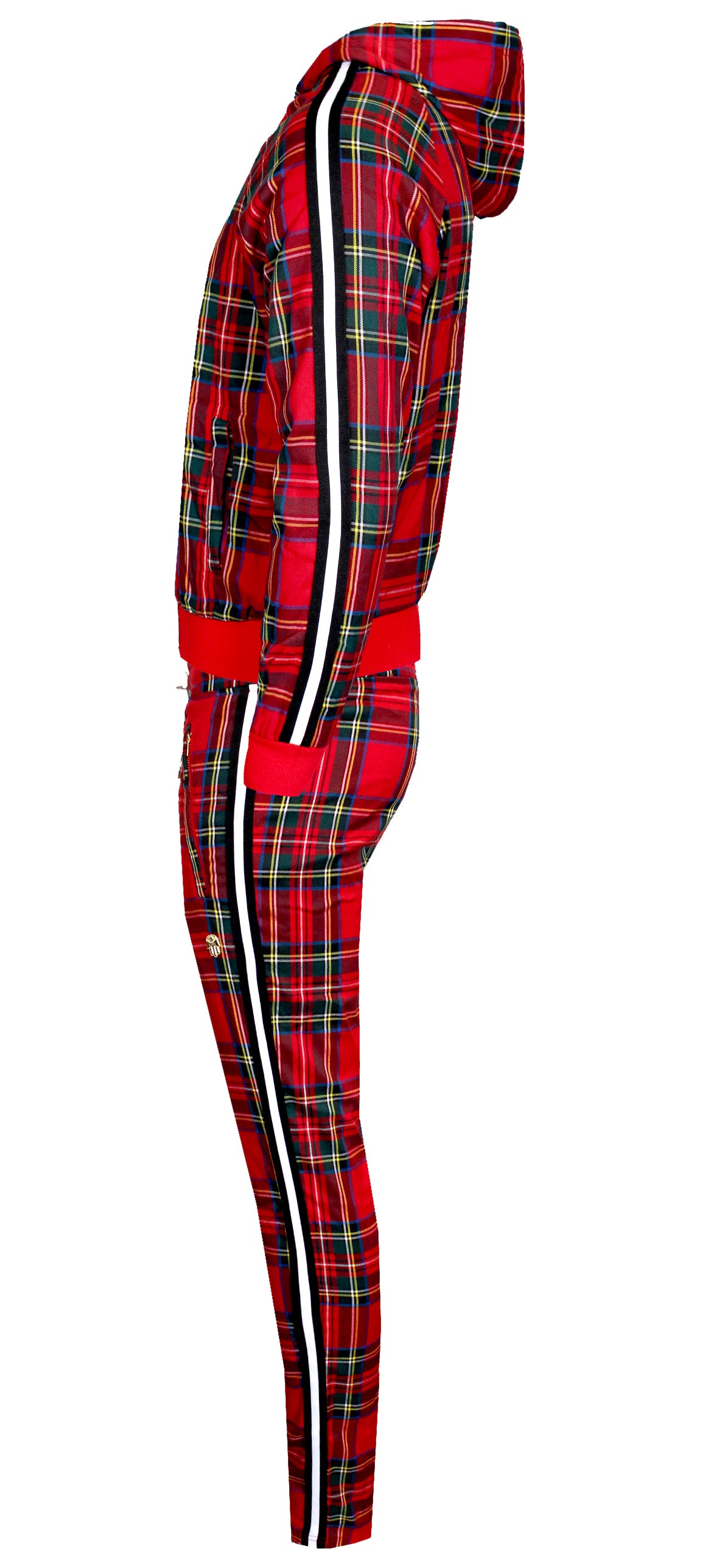 plaid track pants mens