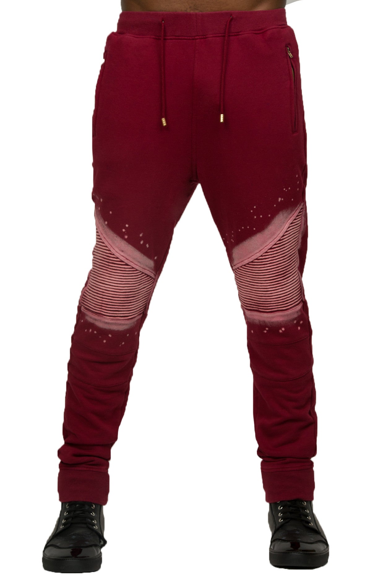 Arctic Premium Bleached Burgundy Biker Jogger | Pure Atlanta ...