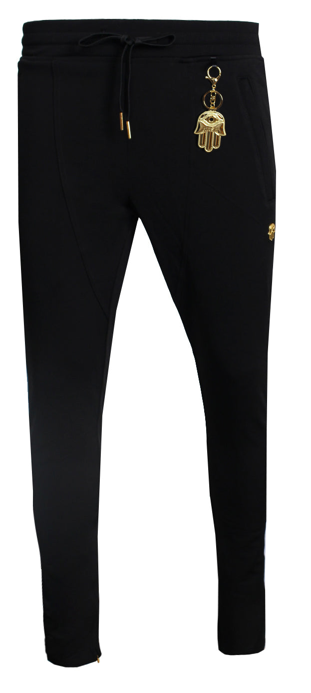 black icon track pants