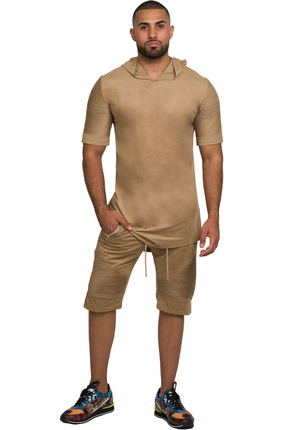 Suede Camel Shorts – PureAtlanta.com