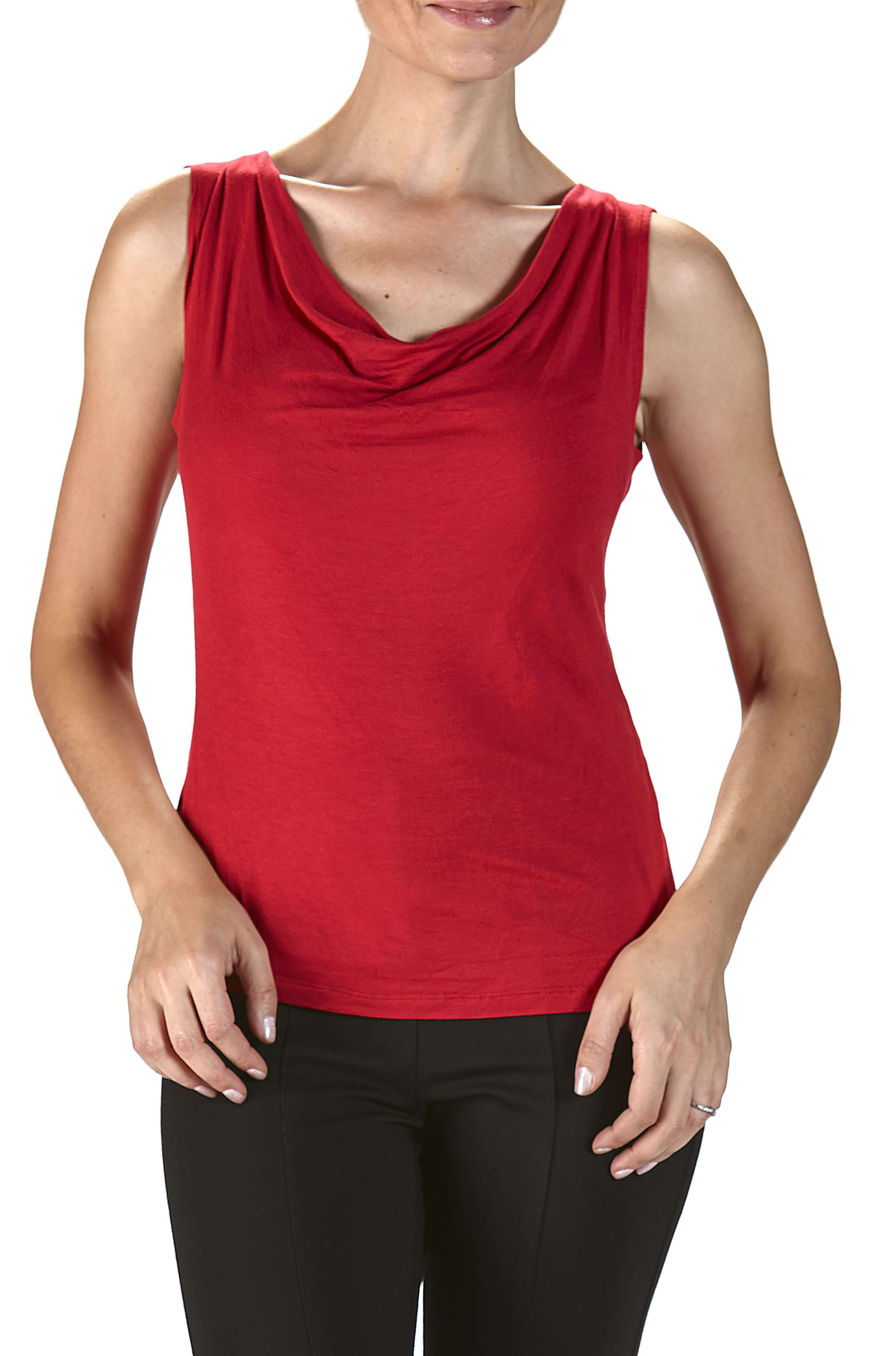 red camisole top