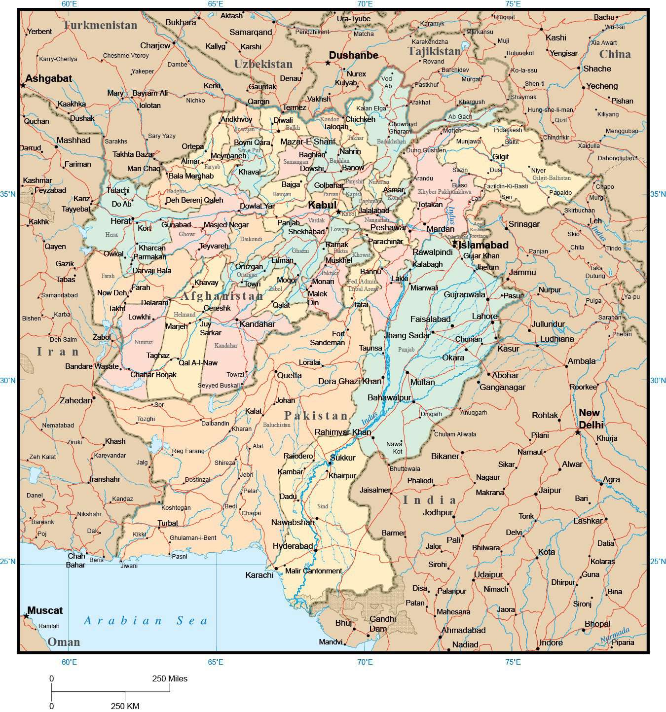 Afghanistan Map Provinces / Detailed large political map of Afghanistan ...