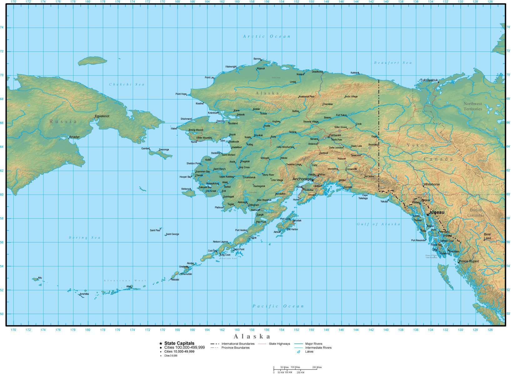 Alaska Latitude Map