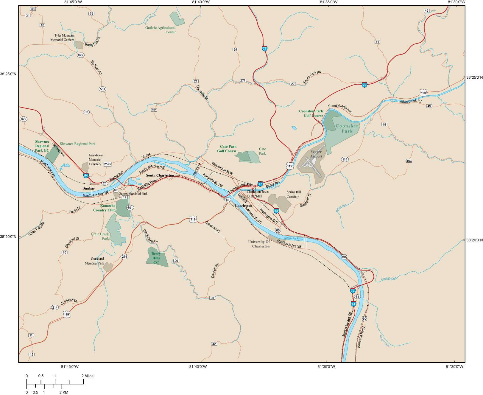 Charleston Map Adobe Illustrator Vector Format