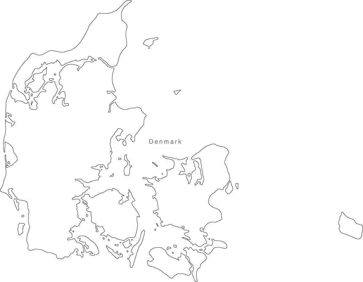 Digital Denmark Map for Adobe Illustrator and PowerPoint/KeyNote