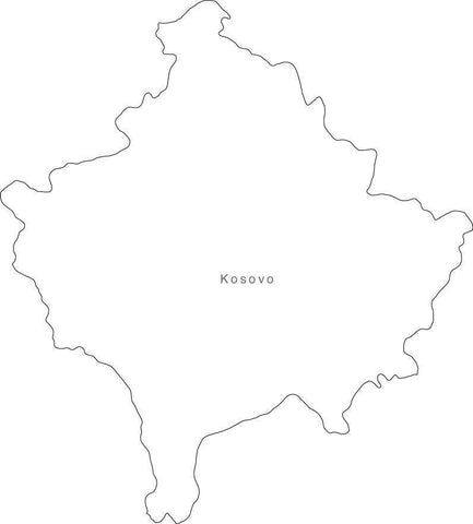 Digital Kosovo Map for Adobe Illustrator and PowerPoint/KeyNote