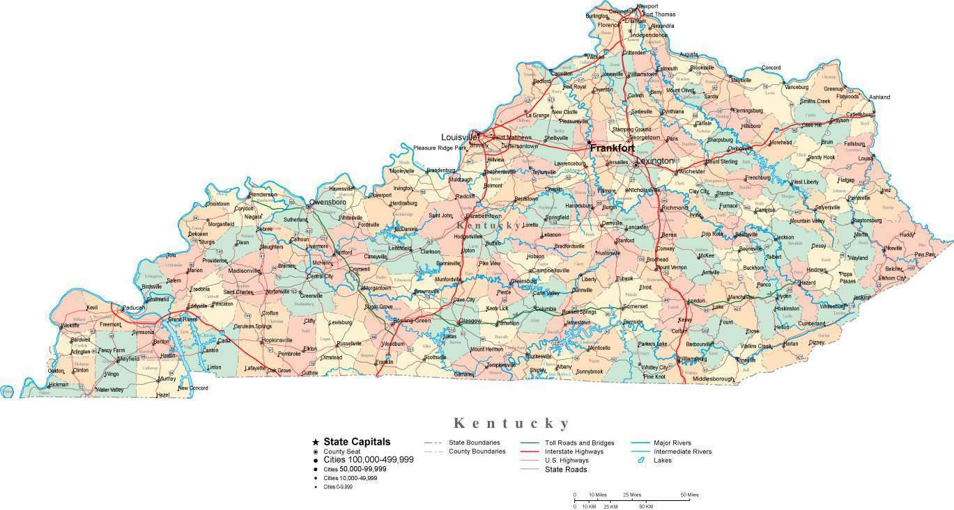 kentucky-digital-vector-map-with-counties-major-cities-roads-rivers