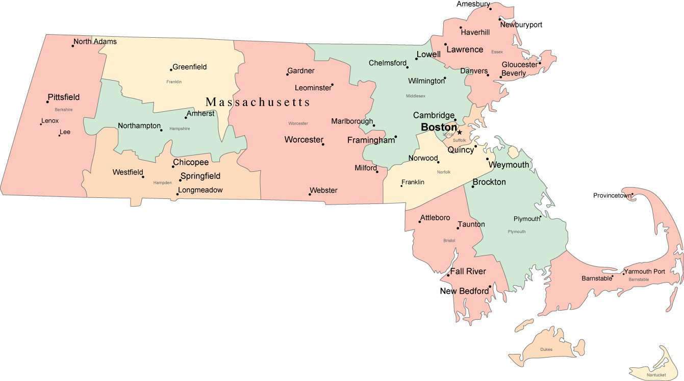 massachusetts map with counties and cities        <h3 class=