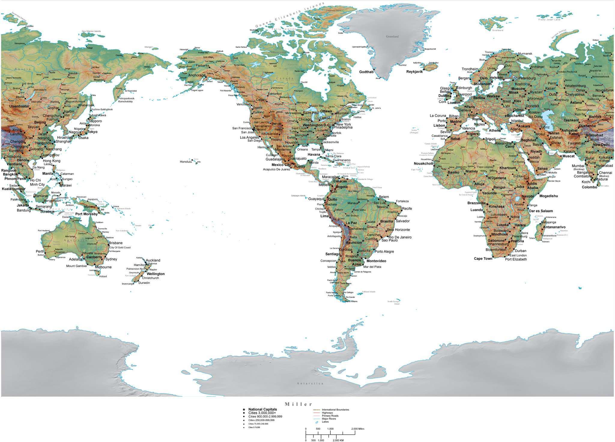 Digital Miller World Terrain Map In Adobe Illustrator Vector Format With Terrain Miller 545328 4891