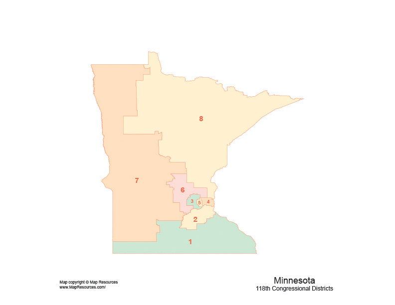 Minnesota Map With 2022 Congressional Districts 4704
