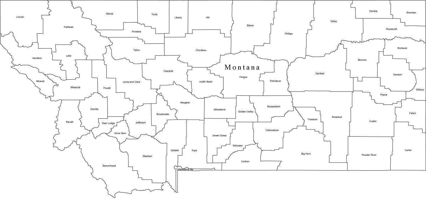 Montana County Map With Names