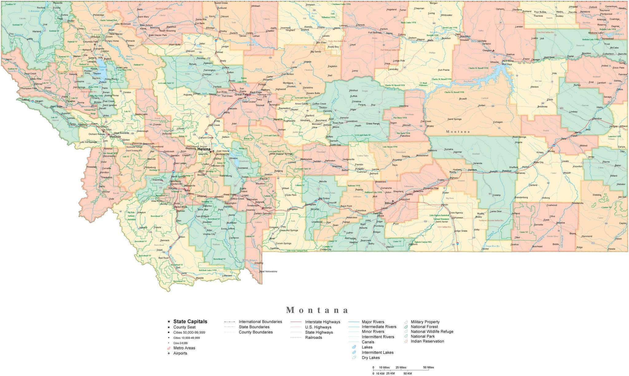 State Map Of Montana Highways - United States Map