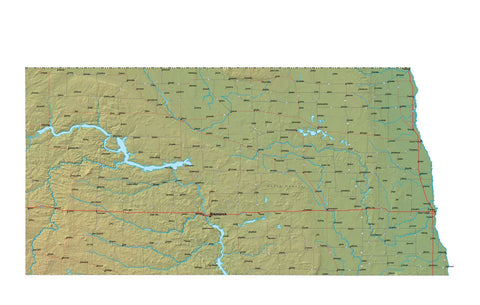 North Dakota Terrain Map In Fit Together Style With Terrain ND USA 852118   ND USA 852118 Large 