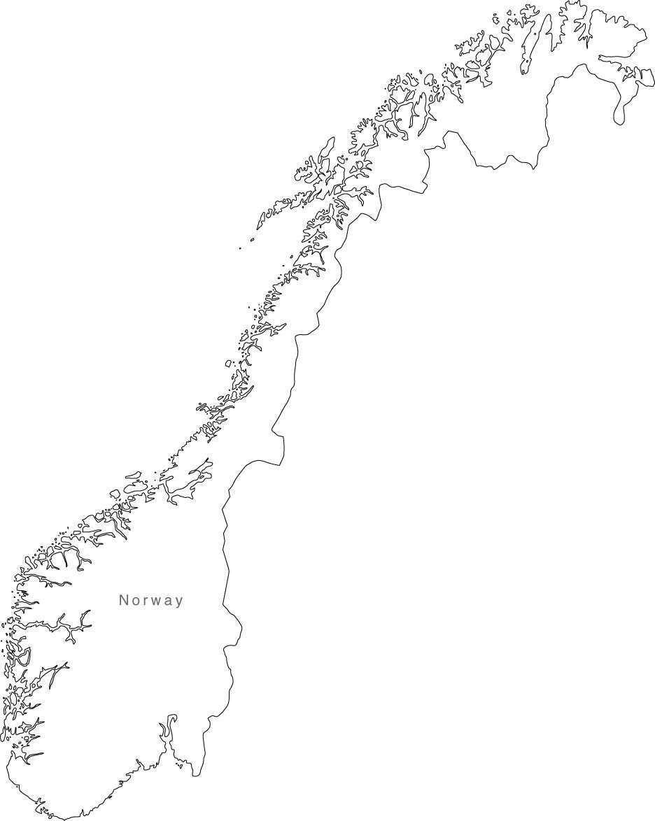 Тату карта Норвегии