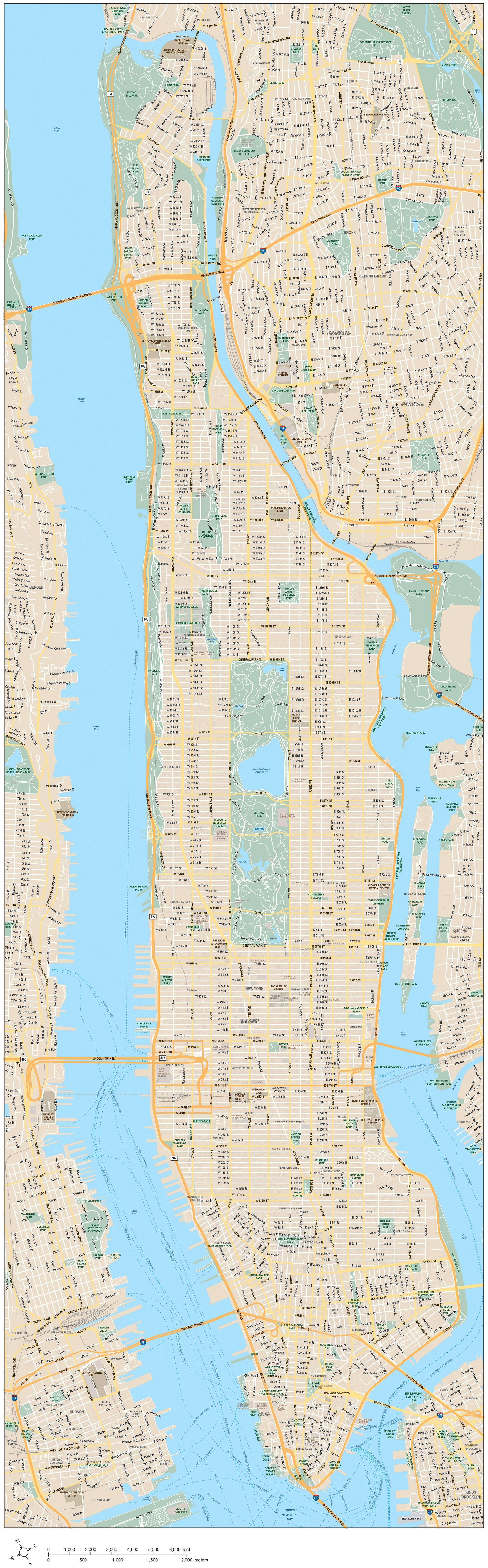 Road Map Of Manhattan Manhattan Road Map Maps Of All Images And