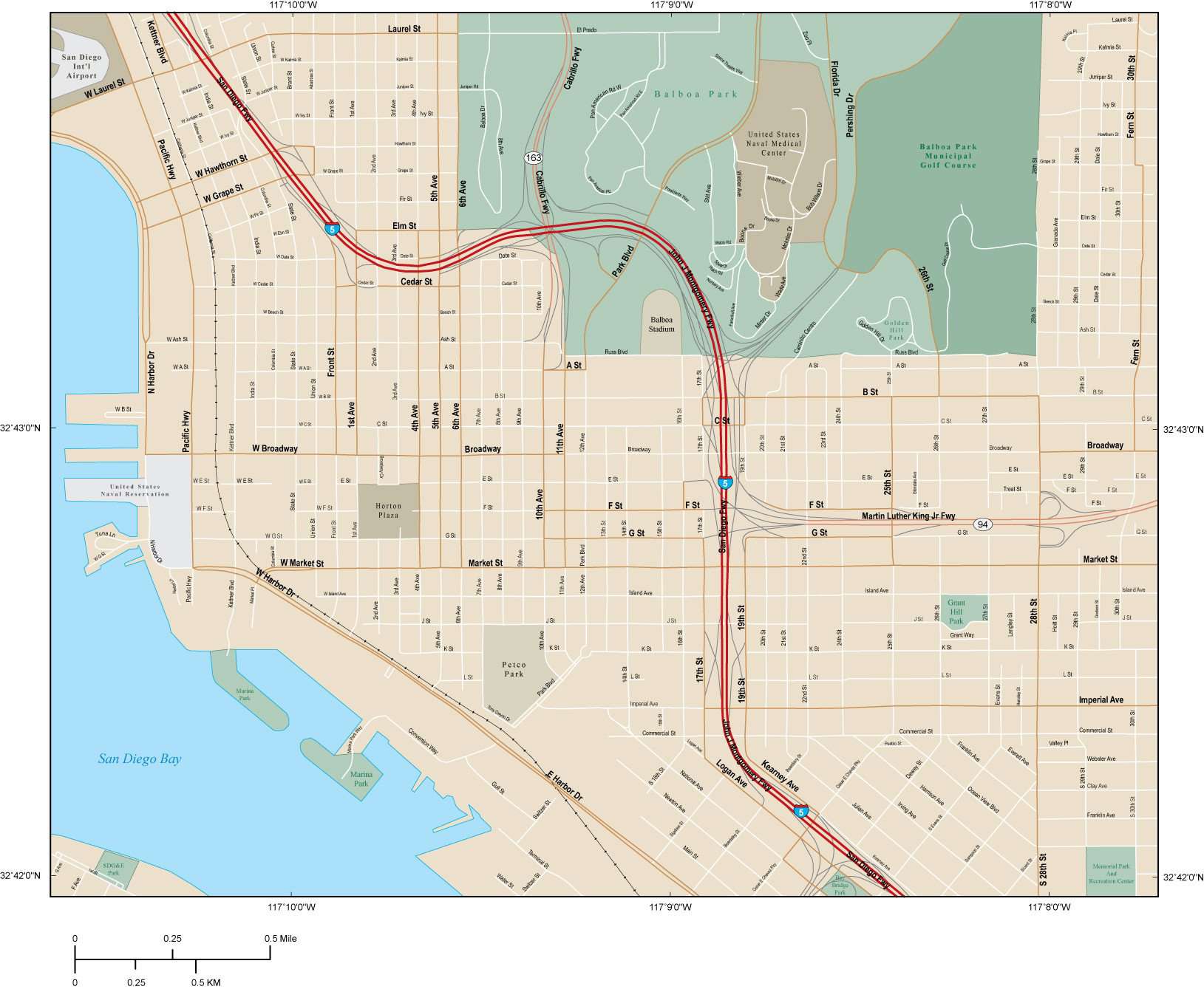 maps of san diego area