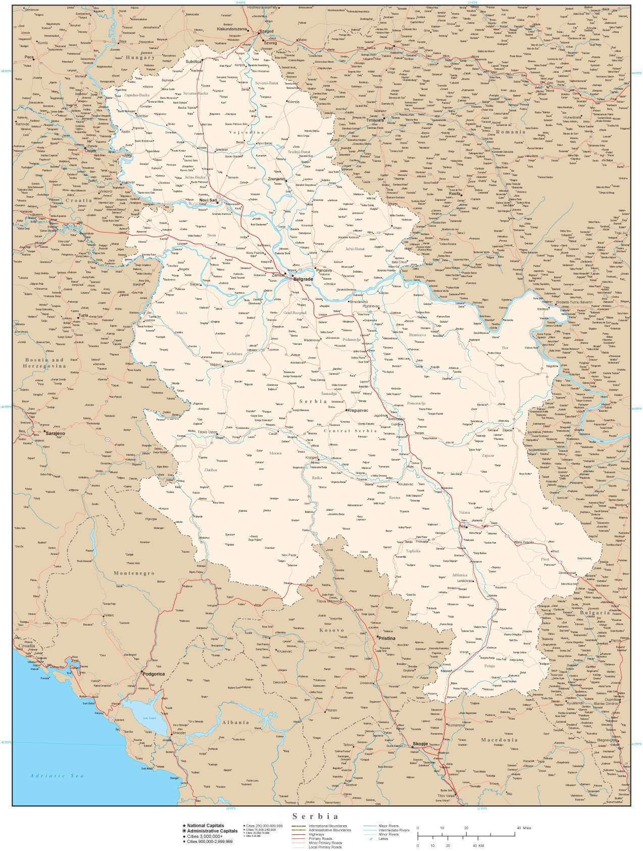 High Detail Serbia Map In Adobe Illustrator Vector Format   SRB XX 055428 Comp 1 