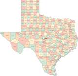 Texas State Maps in Adobe Illustrator Format – Map Resources