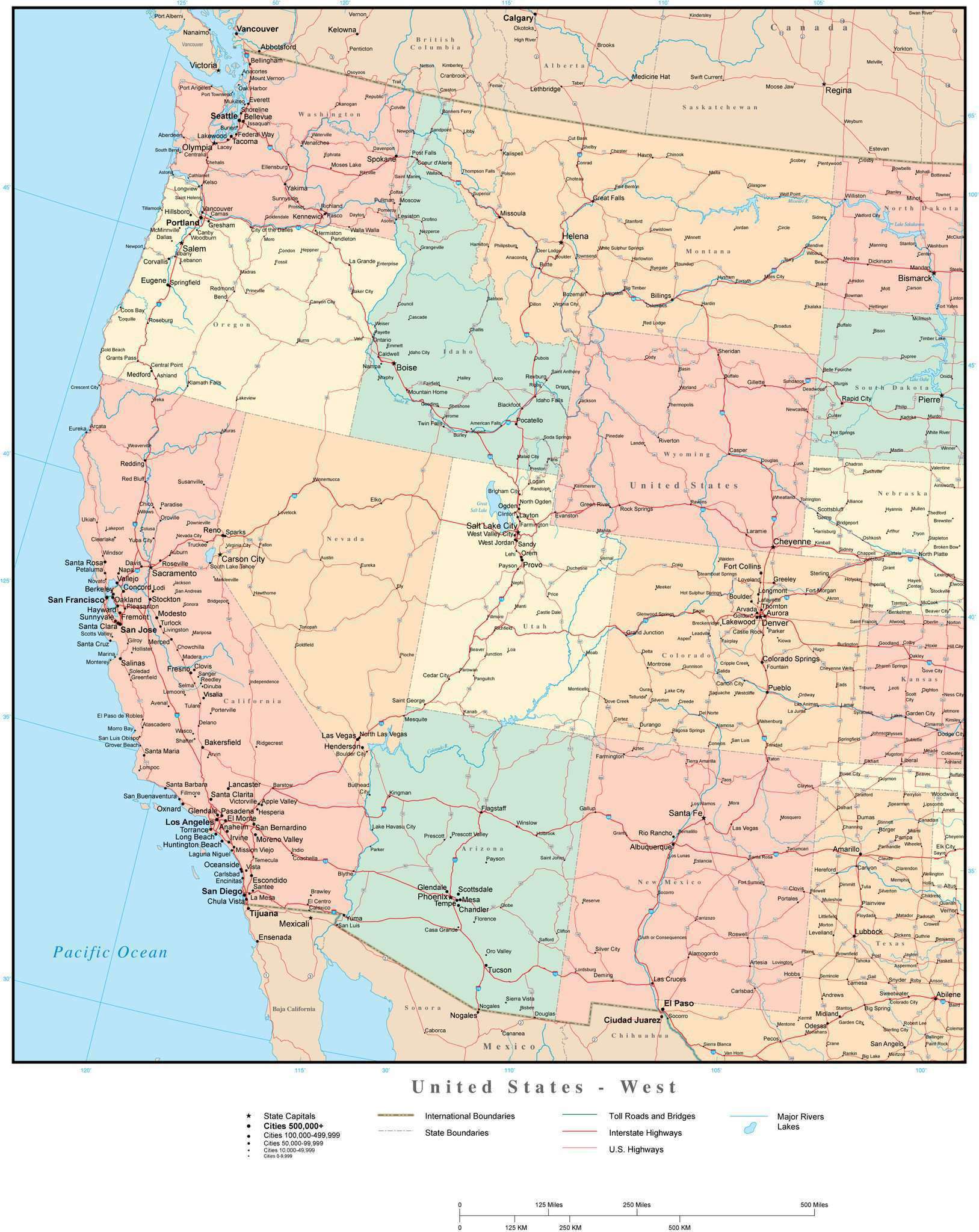 Us Maps With Cities And Highways