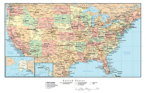 USA map in Adobe Illustrator vector format – Map Resources