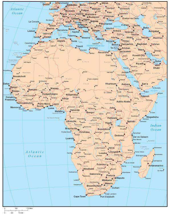 Cities In Africa Map Maps Of African Continent Countries Capitals And Flags Travel Around 1179