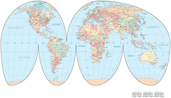 world map mollweide interrupted projection